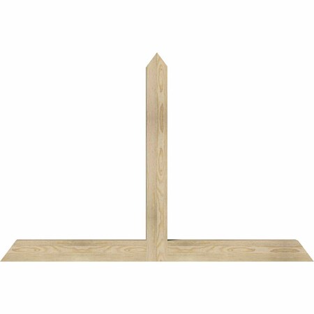 Ekena Millwork Portland Rough Sawn Timber Gable Bracket, Douglas Fir, 60"W x 40"H x 4"D x 4"F, 16/12 Pitch GBW060X40X0404POR00RDF